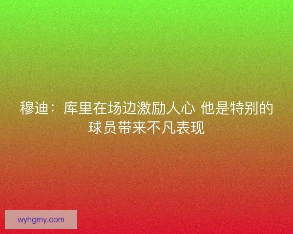穆迪：库里在场边激励人心 他是特别的球员带来不凡表现